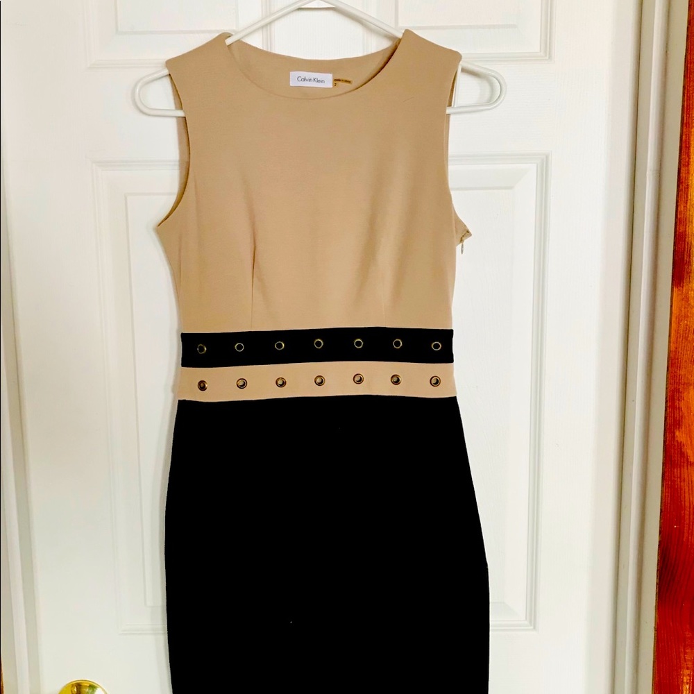 Calvin Klein grommet waist Sheath dress